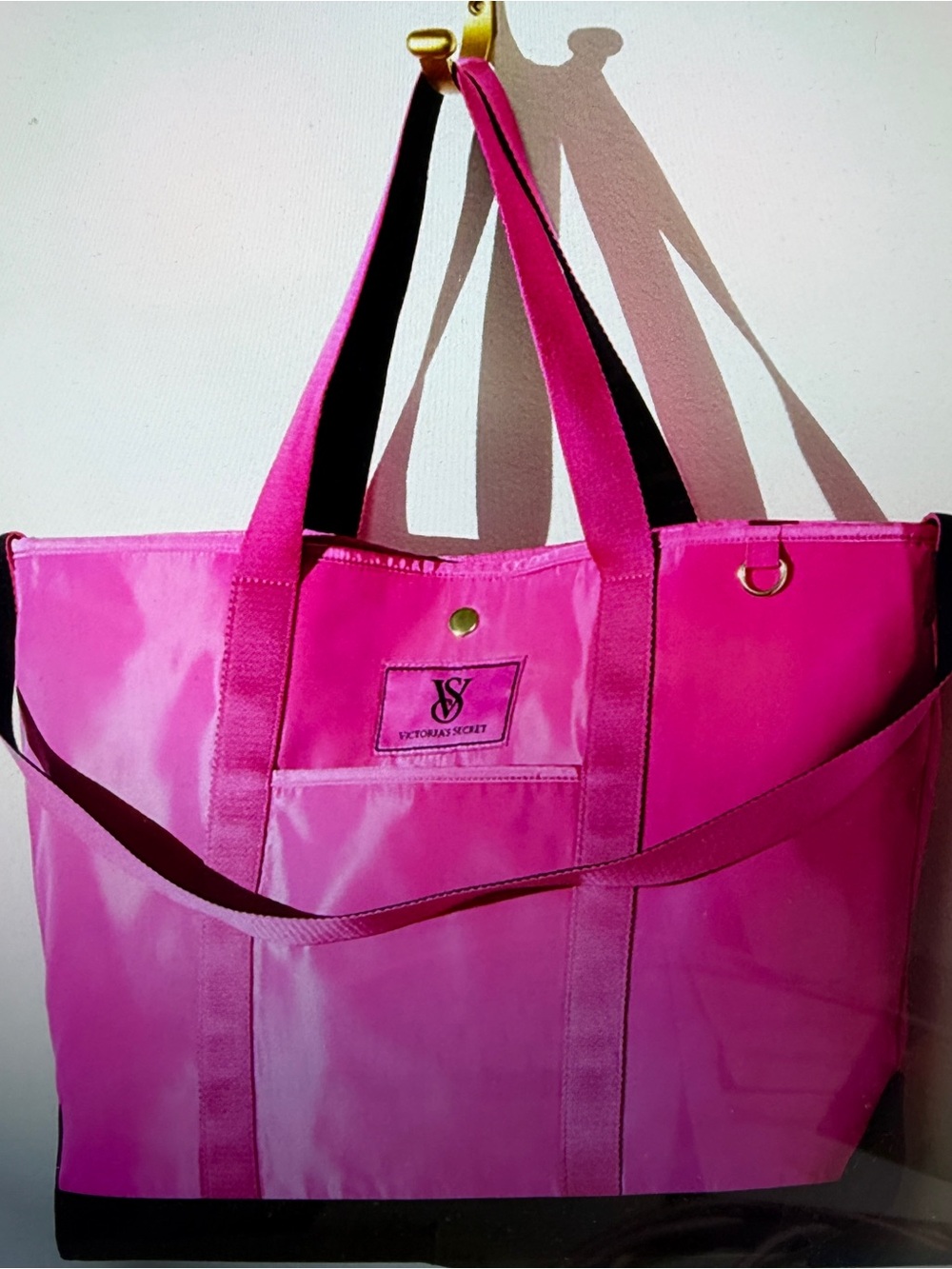 Victoria's Secret Hot Pink Tote with Shoulder Strap